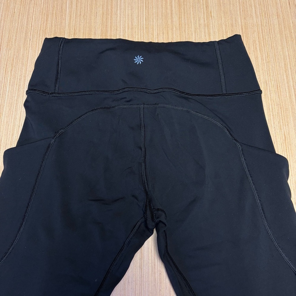 Athleta All In Capri Cropped Leggings Stash Pockets Black Womens Small - Picture 9 of 11